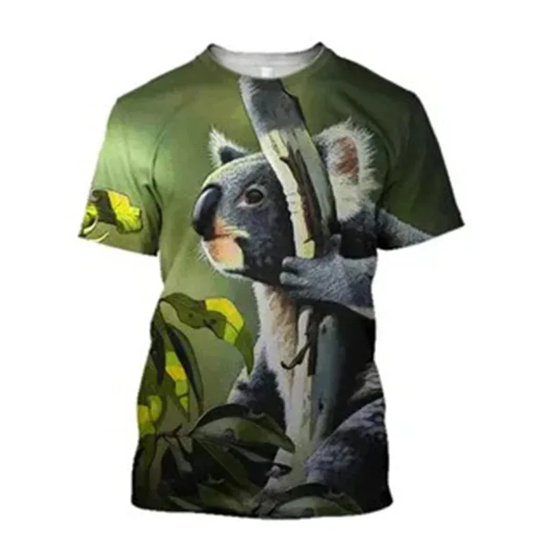 2xl-6xl Jungle Animal 3D Camouflage Print Men's Casual Round Neck Short Sleeve Quick Drying Oversized T-shirt.