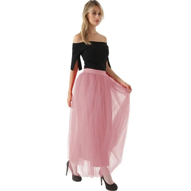 4 Layer Tulle Bouffant Puffy Fashion Tutu Skirt