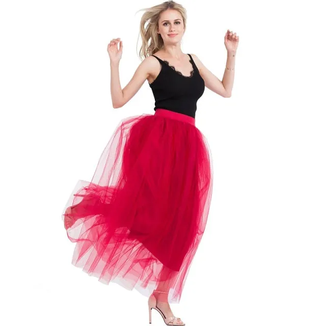 4 Layer Tulle Bouffant Puffy Fashion Tutu Skirt