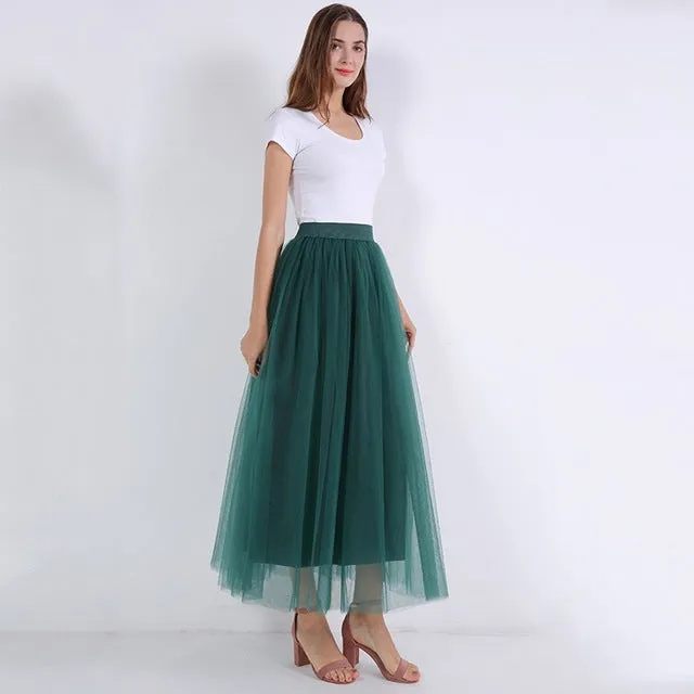 4 Layer Tulle Bouffant Puffy Fashion Tutu Skirt