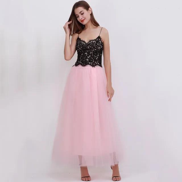 4 Layer Tulle Bouffant Puffy Fashion Tutu Skirt