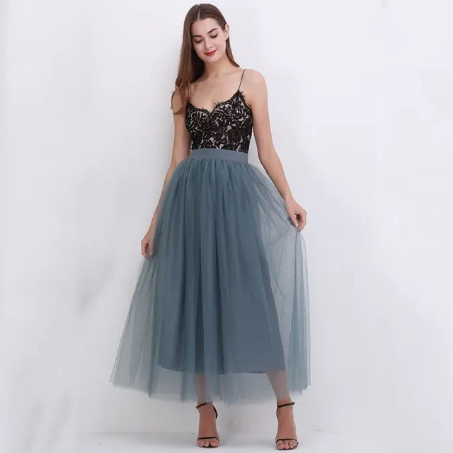 4 Layer Tulle Bouffant Puffy Fashion Tutu Skirt