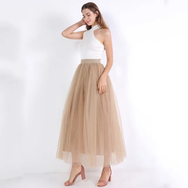 4 Layer Tulle Bouffant Puffy Fashion Tutu Skirt