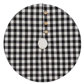 52" Black And White Checkered Tree Skirt