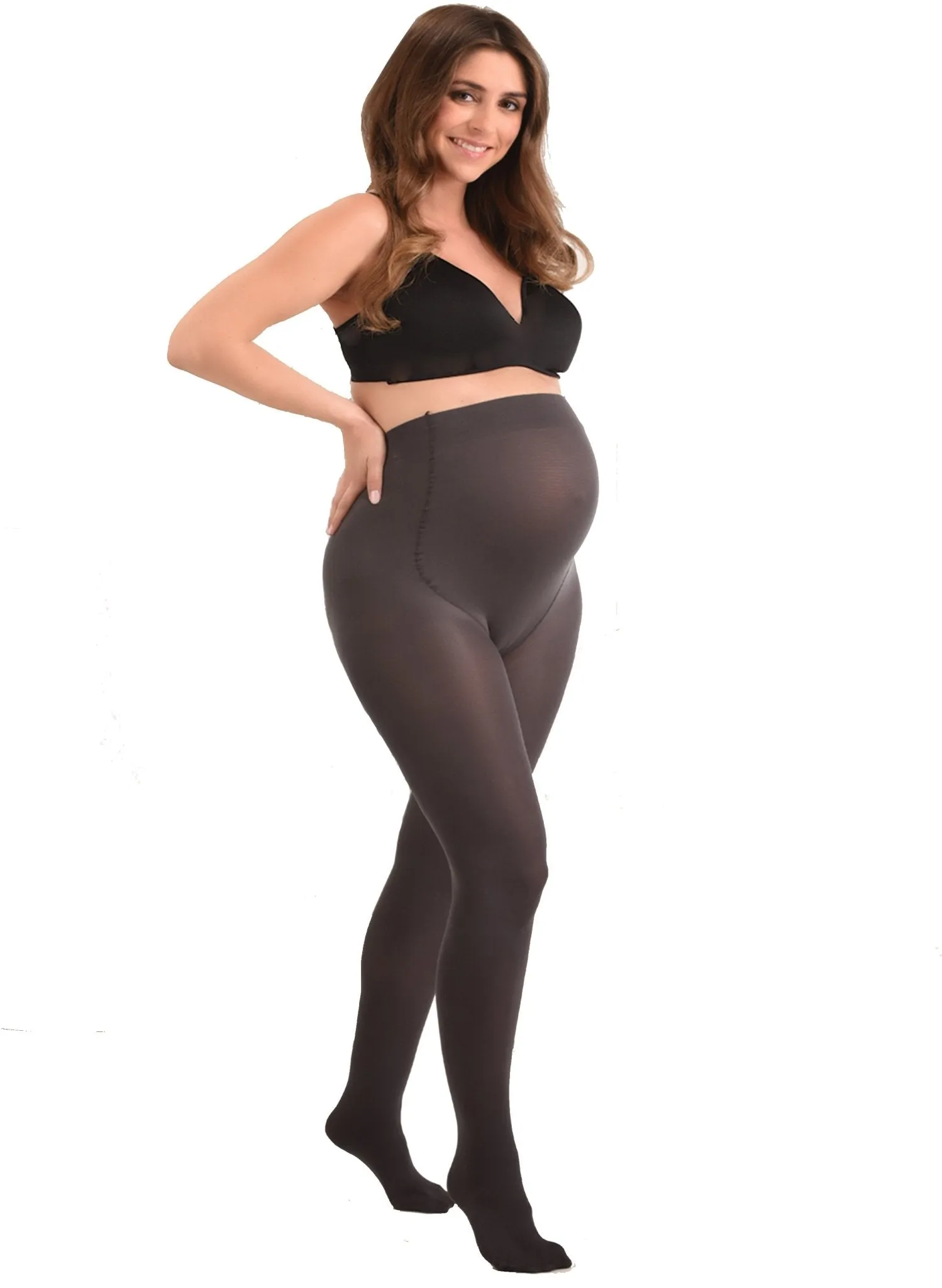 60Den Maternity Tights - Grey