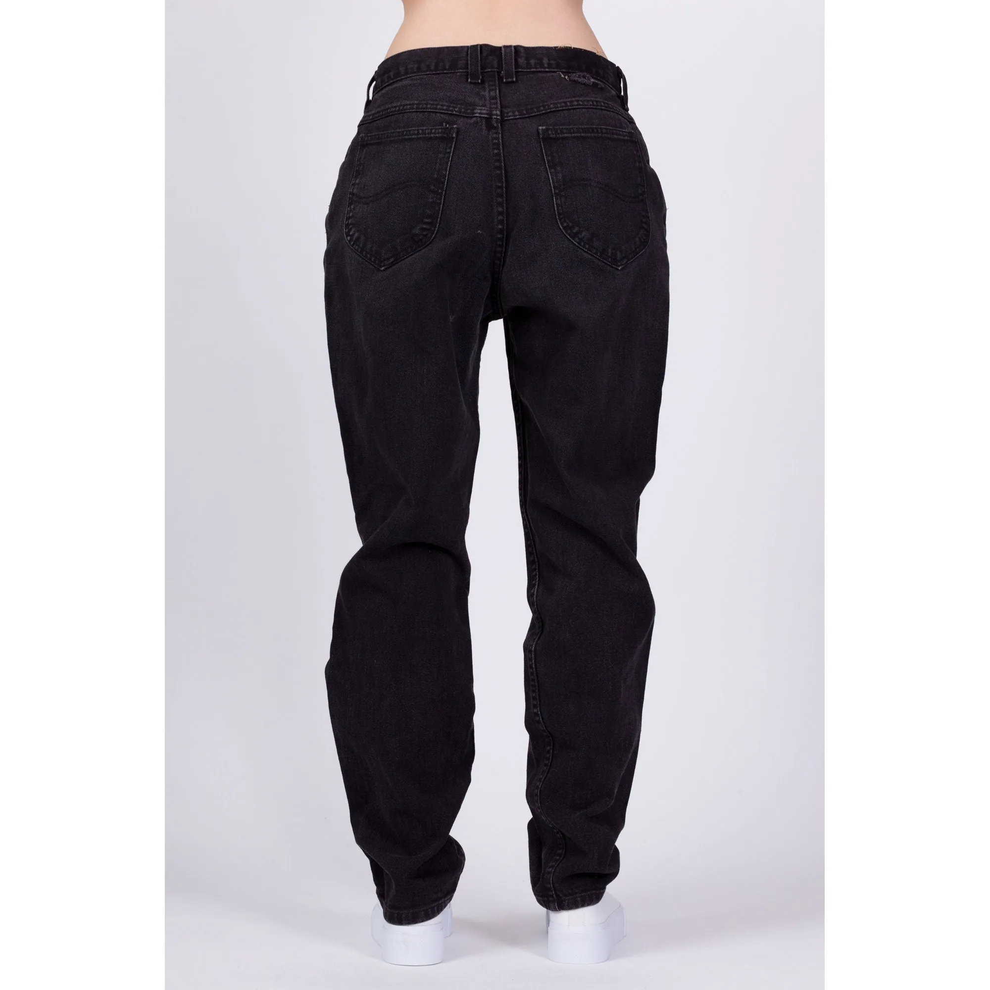 90s Lee Black High Waist Mom Jeans - Medium to Large, 30.5"