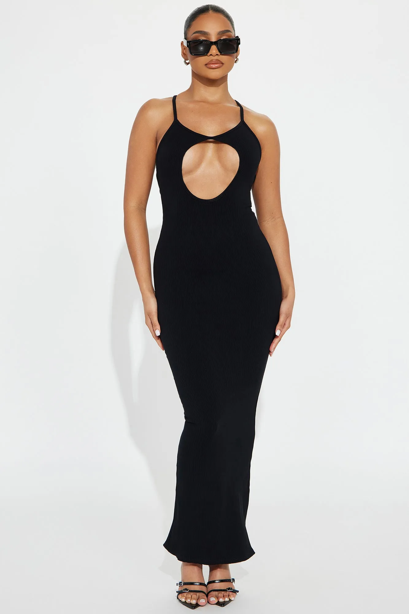 Abigail Snatched Maxi Dress - Black