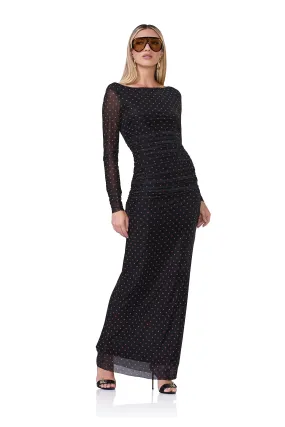 Adele Dress - Sepia Dot