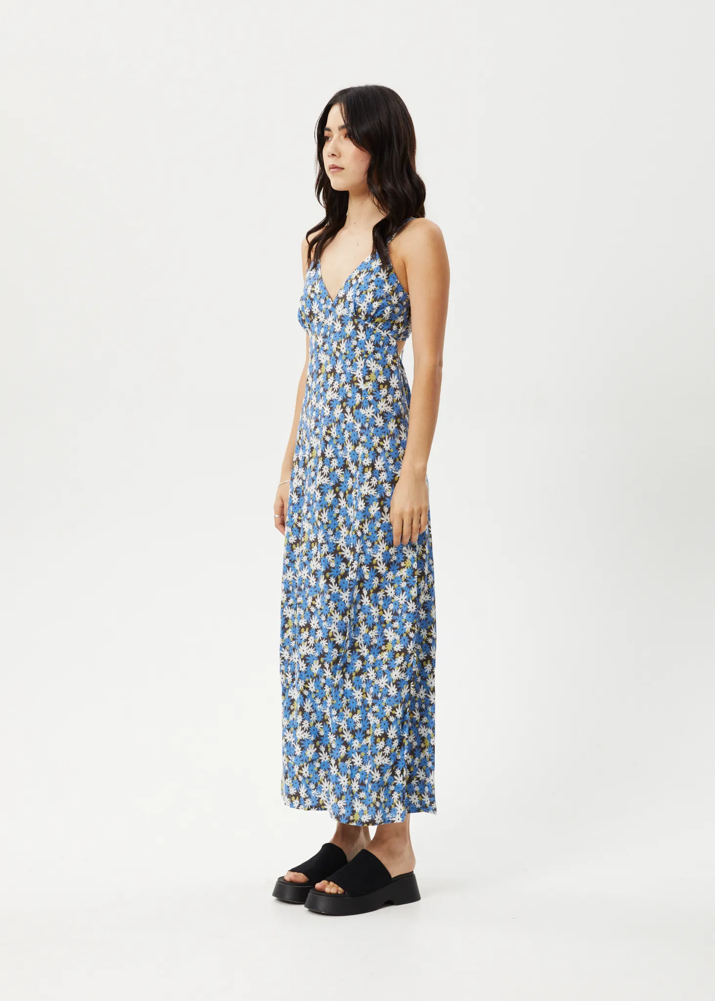 AFENDS Womens Petal - Maxi Dress - Lake Floral