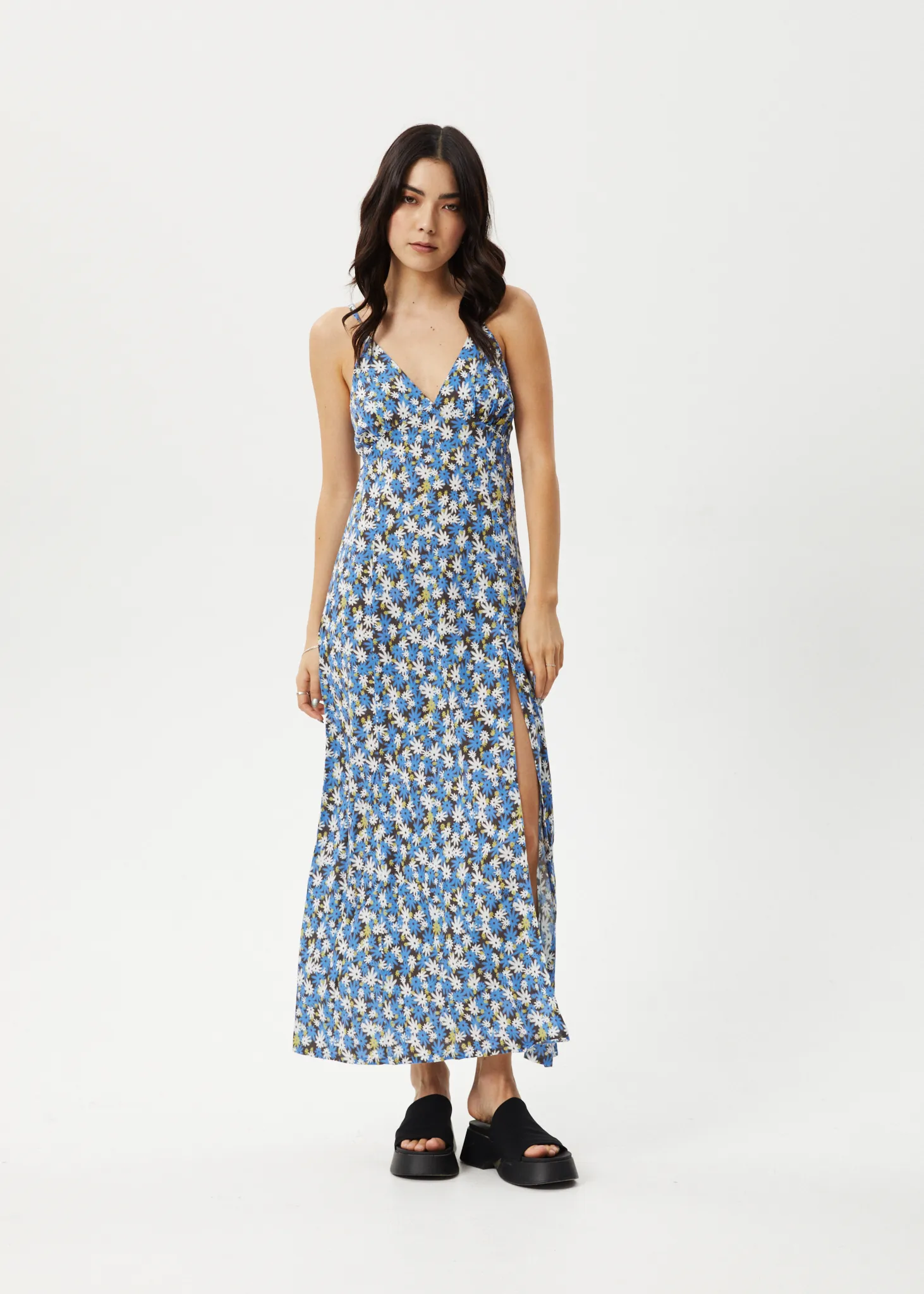 AFENDS Womens Petal - Maxi Dress - Lake Floral