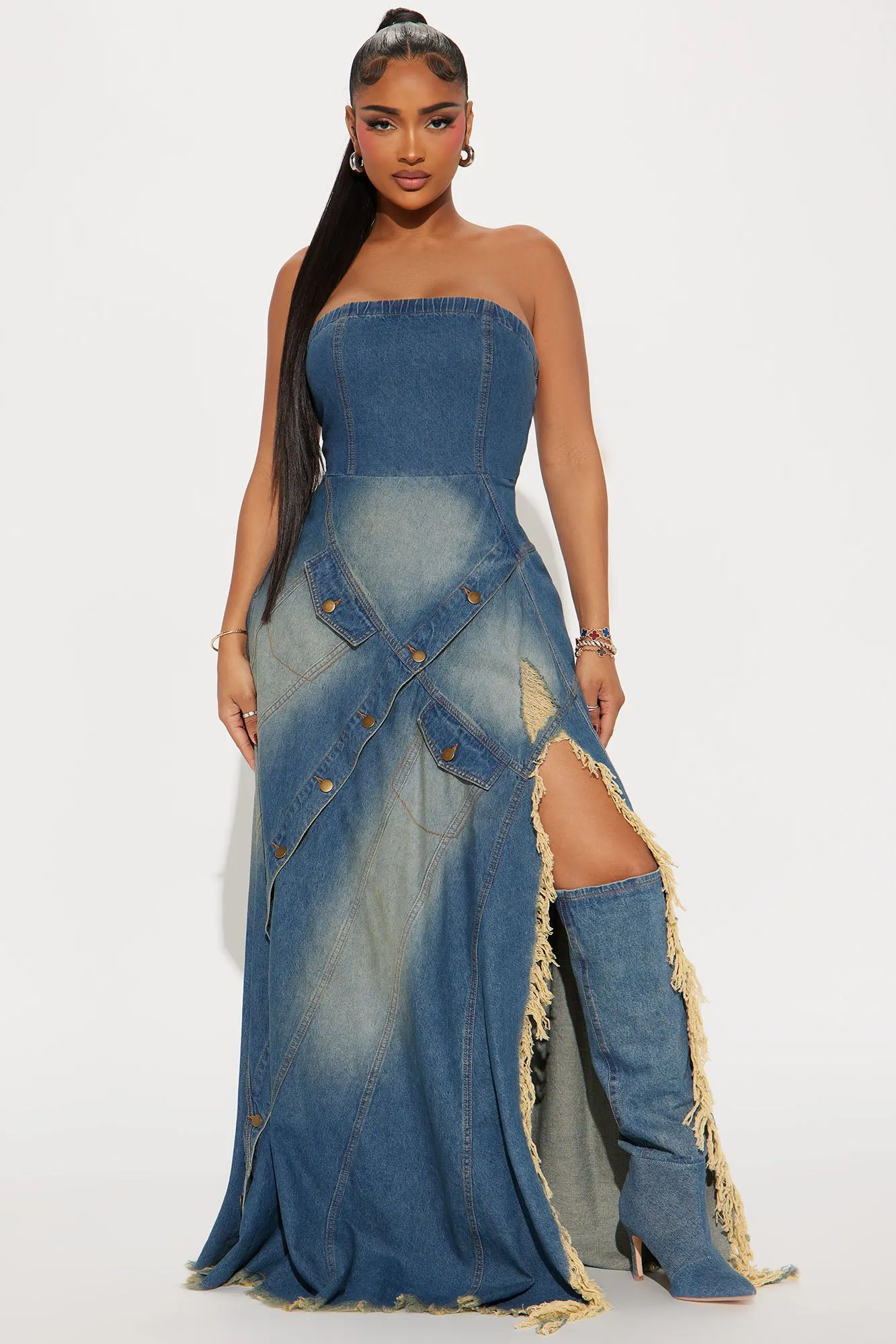 Alexandra Denim Maxi Dress - Denim