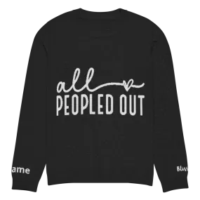 All Peopled Out Personalized Knit Sweater