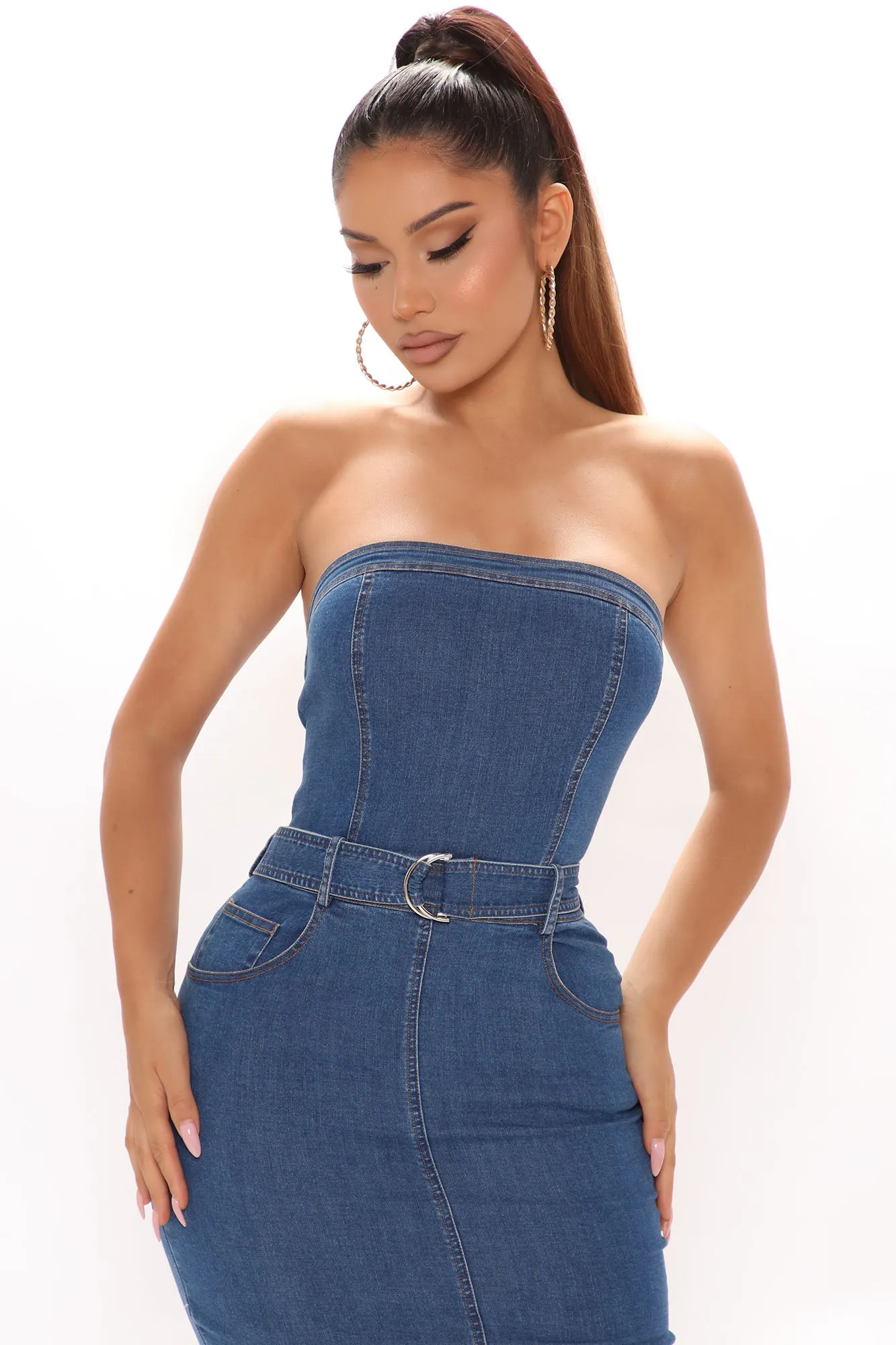 All Time Denim Maxi Dress - Dark Wash