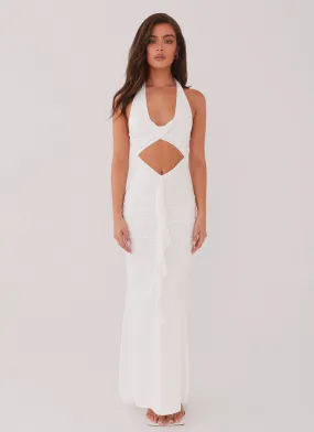 Allanna Frill Maxi Dress - White