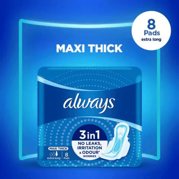 ALWAYS MAXI THICK EXTRA LONG 8 PADS