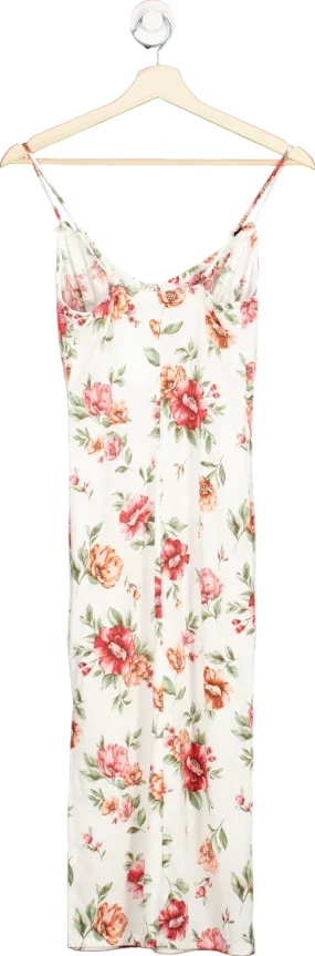 Ambiance Floral White Maxi Dress Small