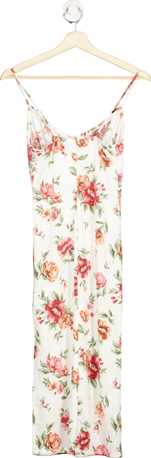 Ambiance Floral White Maxi Dress Small