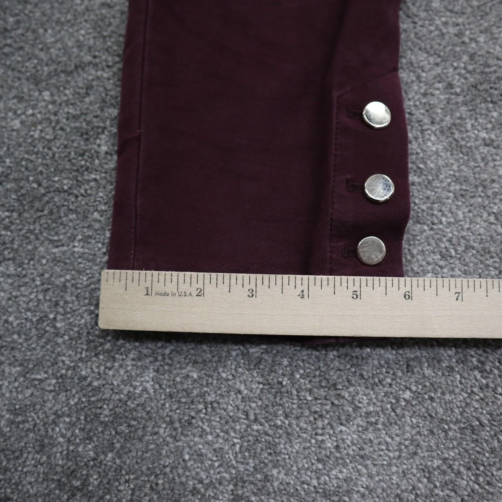 ANN Taylor Womens Chino Pants Straight Leg Mid Rise Stretch Maroon Size 00P