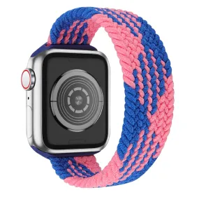 Apple Watch (45mm) elastic watch strap - Blue / Pink Splicing / Size: S