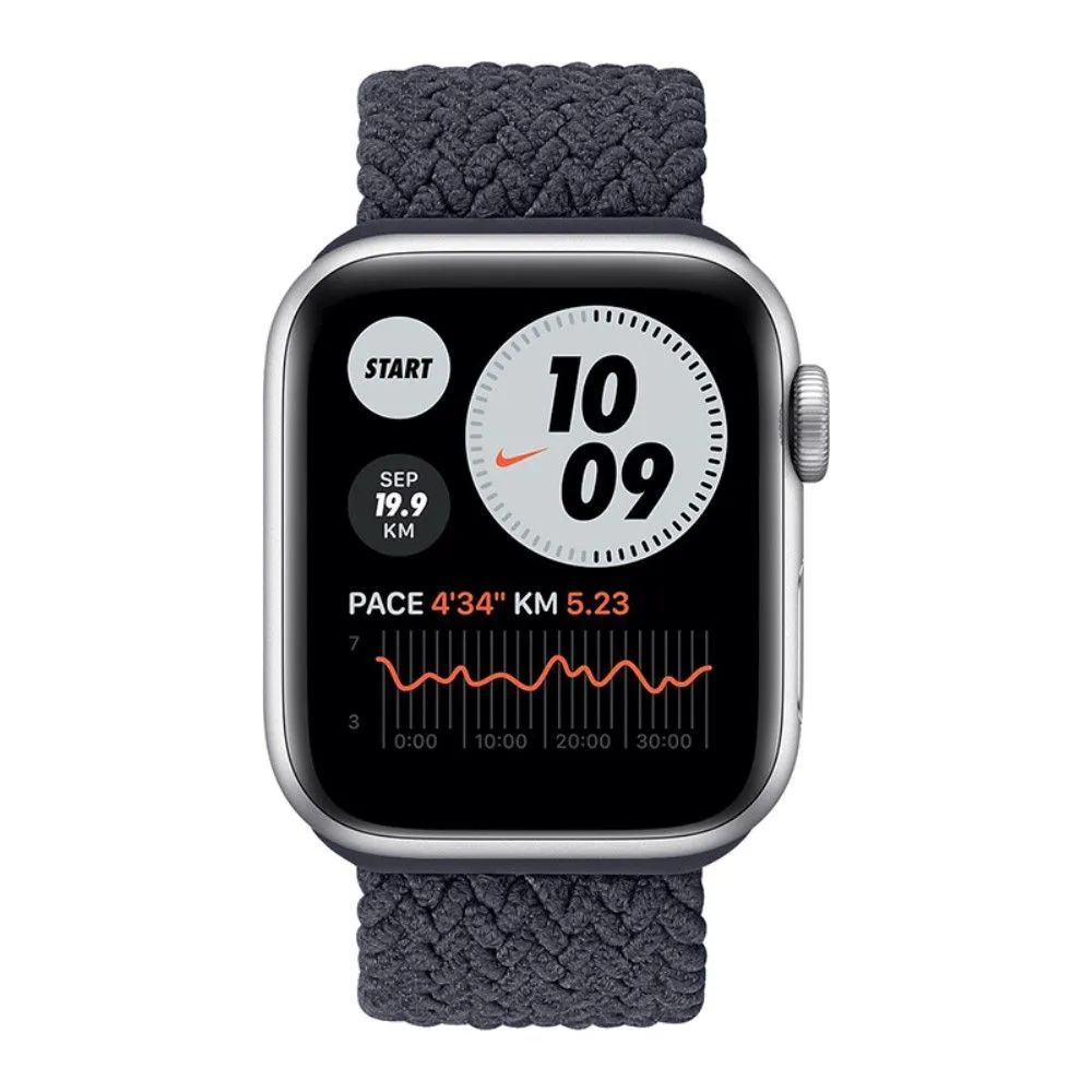 Apple Watch (45mm) elastic watch strap - Charcoal / Size: L