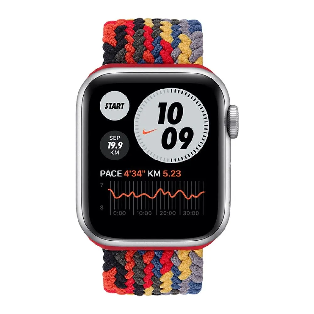 Apple Watch (45mm) elastic watch strap - Colorful Black / Size: L