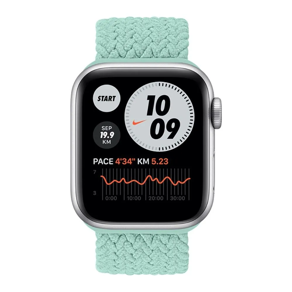 Apple Watch (45mm) elastic watch strap - Mint Green / Size: S