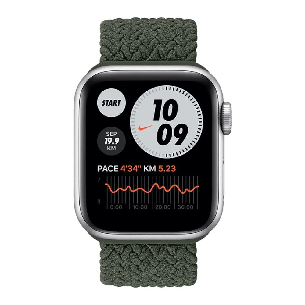 Apple Watch (45mm) elastic watch strap - Olive Green / Size: L