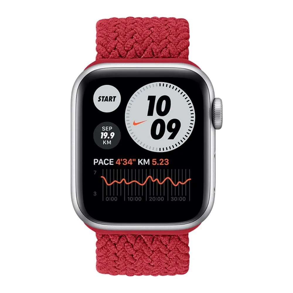 Apple Watch (45mm) elastic watch strap - Red / Size: L