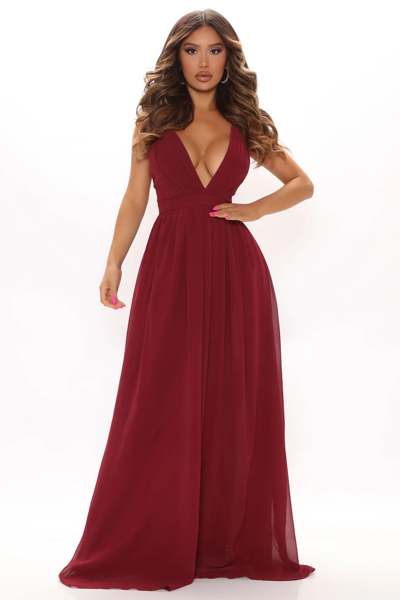 Arabella Maxi Dress - Burgundy