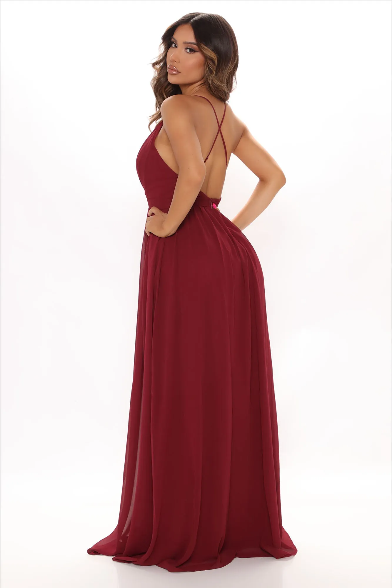 Arabella Maxi Dress - Burgundy