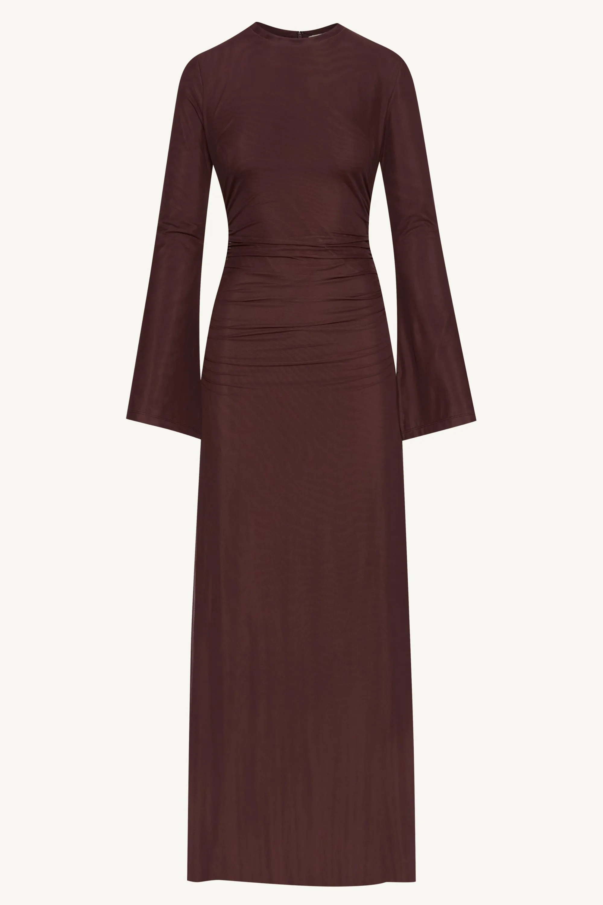 Arianna Rouched Maxi Dress - Espresso