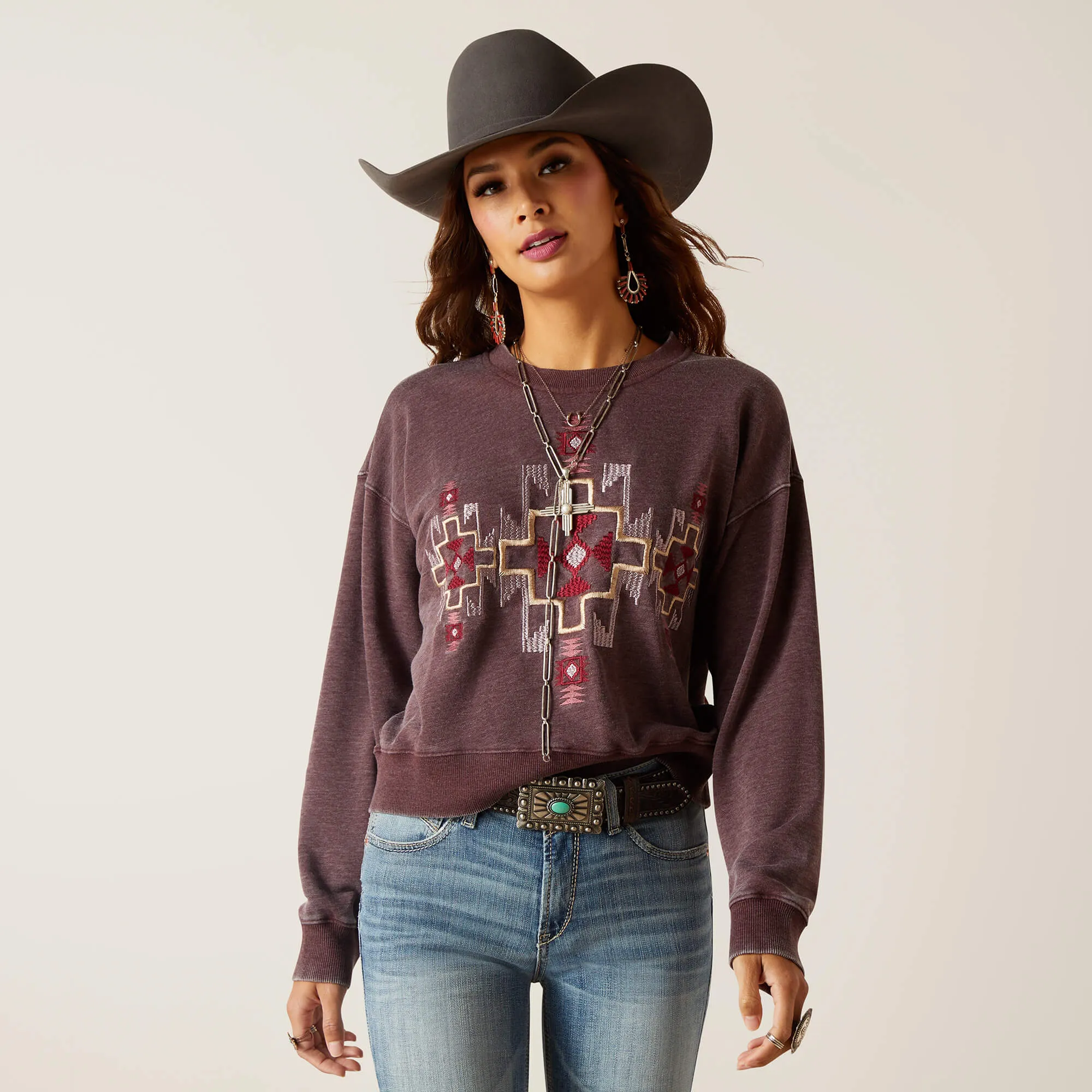 Ariat Women's Clove Brown Larson Sweatshirt