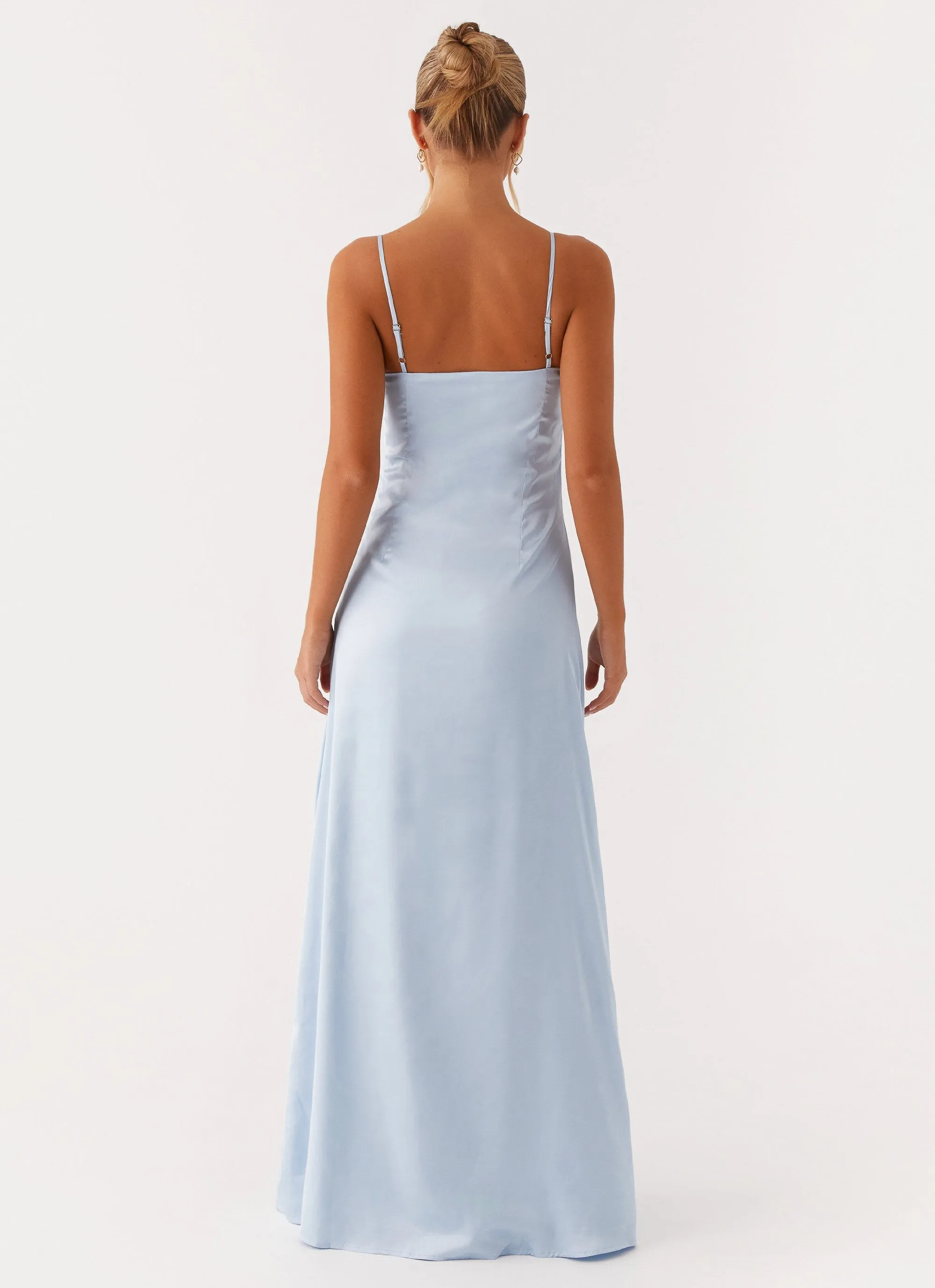 Aster Bloom Maxi Dress - Blue