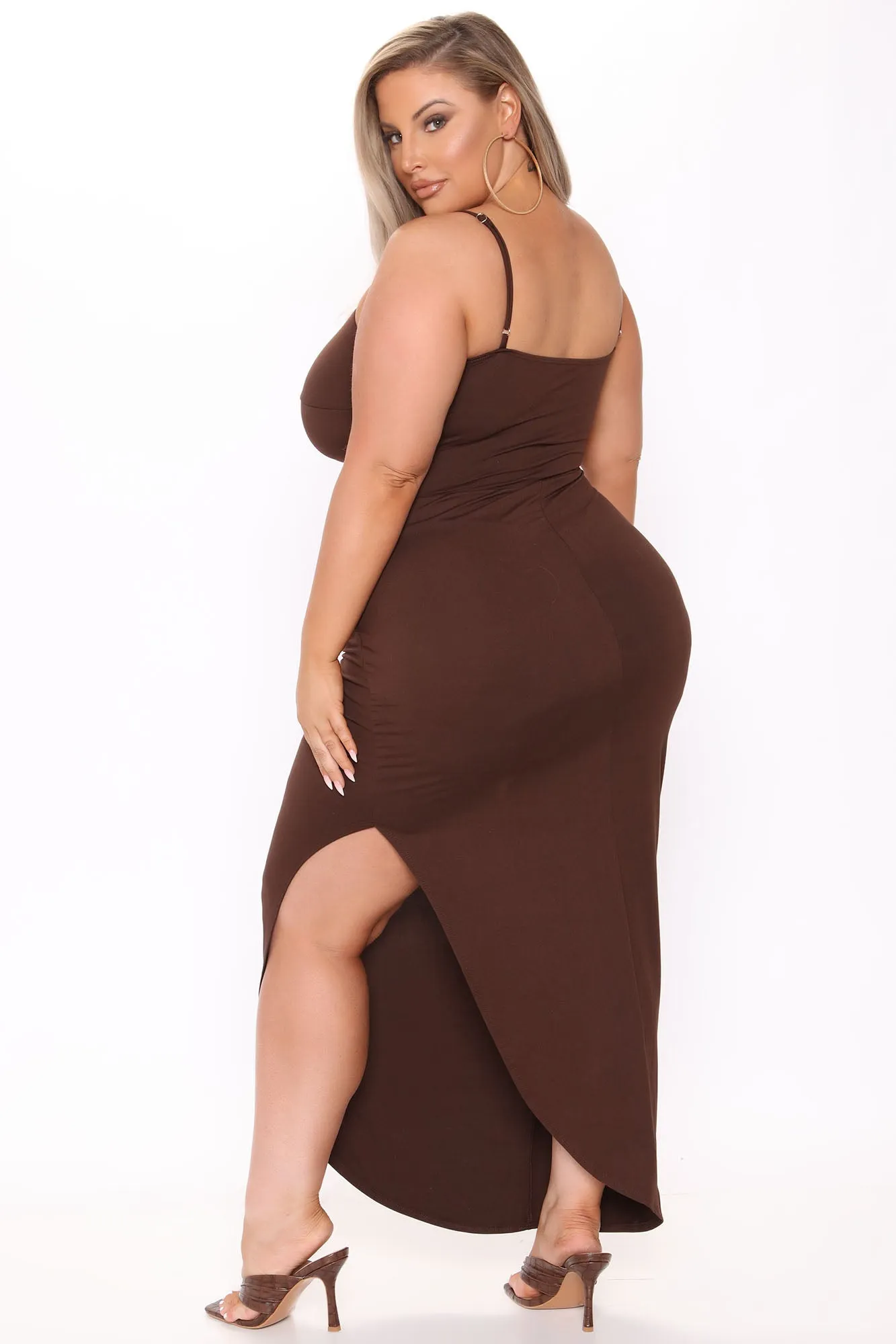 Attention Over Here Maxi Dress - Brown