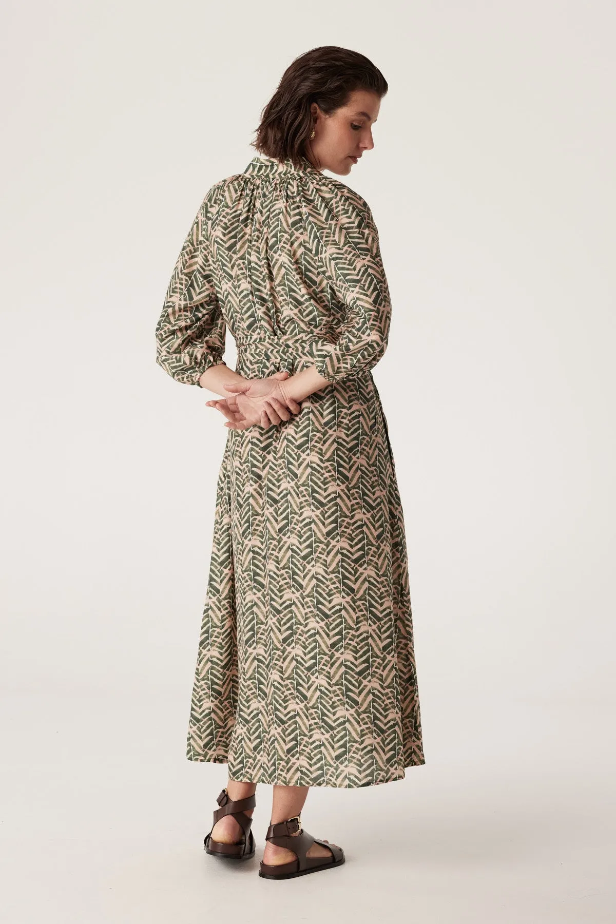 Avalon Maxi Dress - Green Blush Print