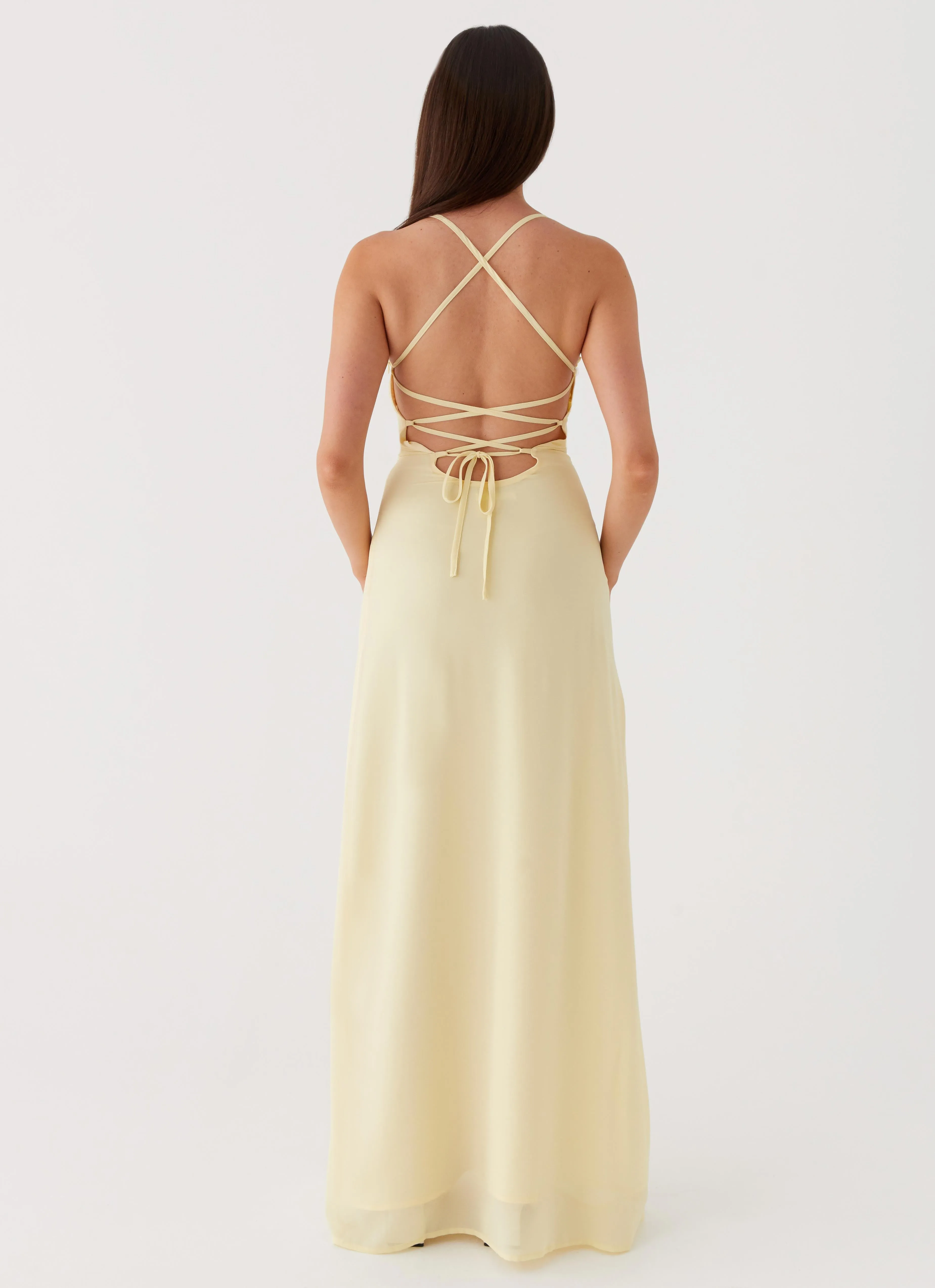 Aveline Bustier Maxi Dress - Yellow