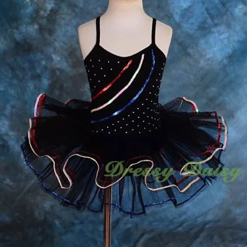 BA034 Ballet Tutu Girl Dance Costume Pageant Fairy Dress Up W/ Arm Mitts Size 2T-8