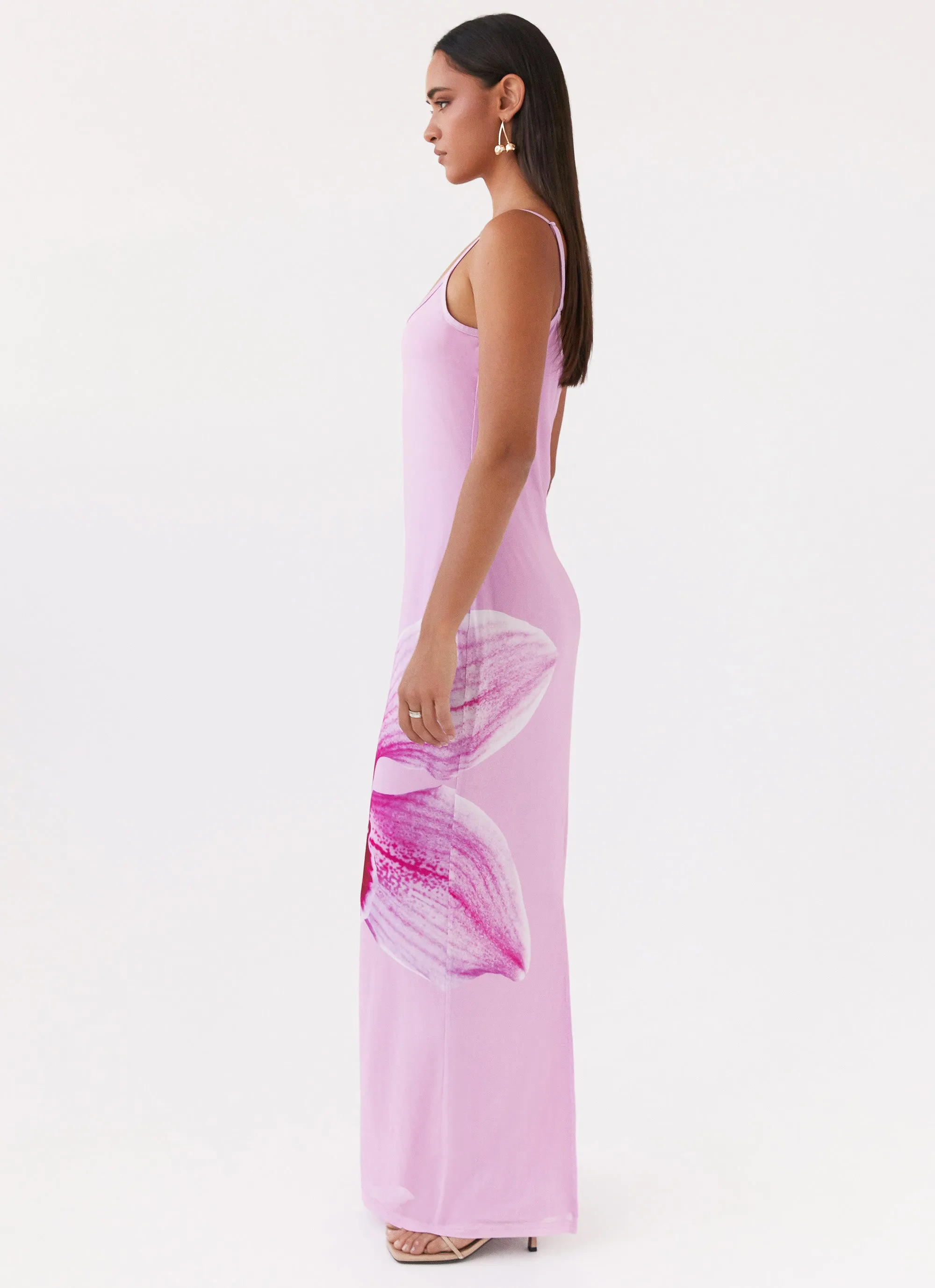 Bad News Mesh Maxi Dress - Pink Magnolia