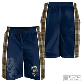 Baillie Dress Tartan Men's Shorts with Family Crest and Lion Rampant Vibes Sport Style