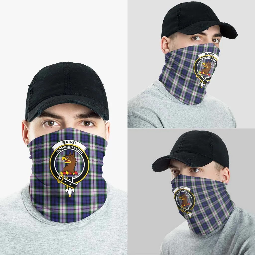 Baird Dress Tartan Neck Gaiters, Tartan Bandanas, Tartan Head Band with Family Crest