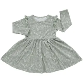 Bamboo Long Sleeve Flutter Baby Dress