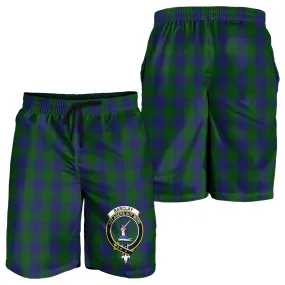 Barclay Tartan Mens Shorts with Family Crest