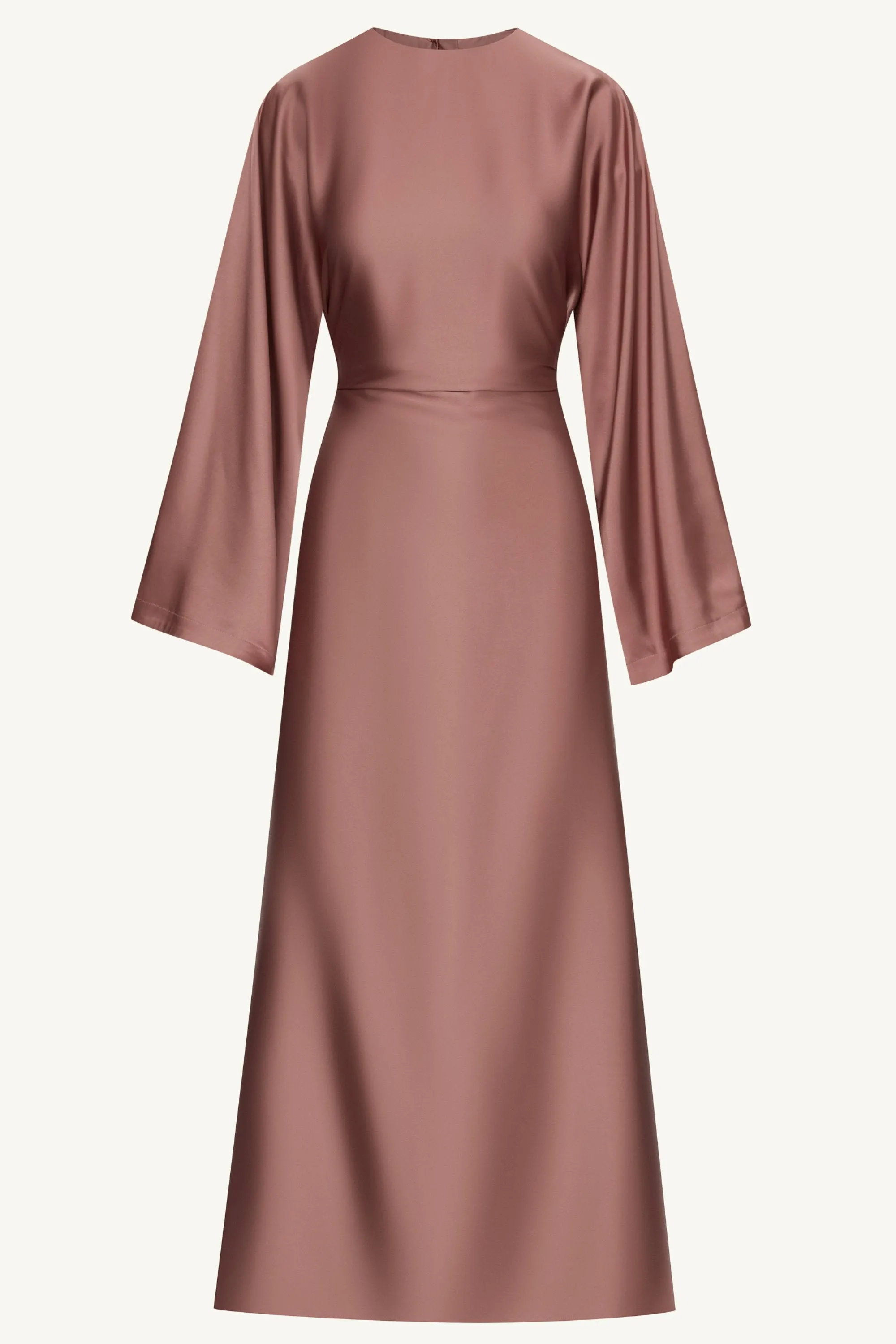 Batool Satin Maxi Dress - Dusky Mauve