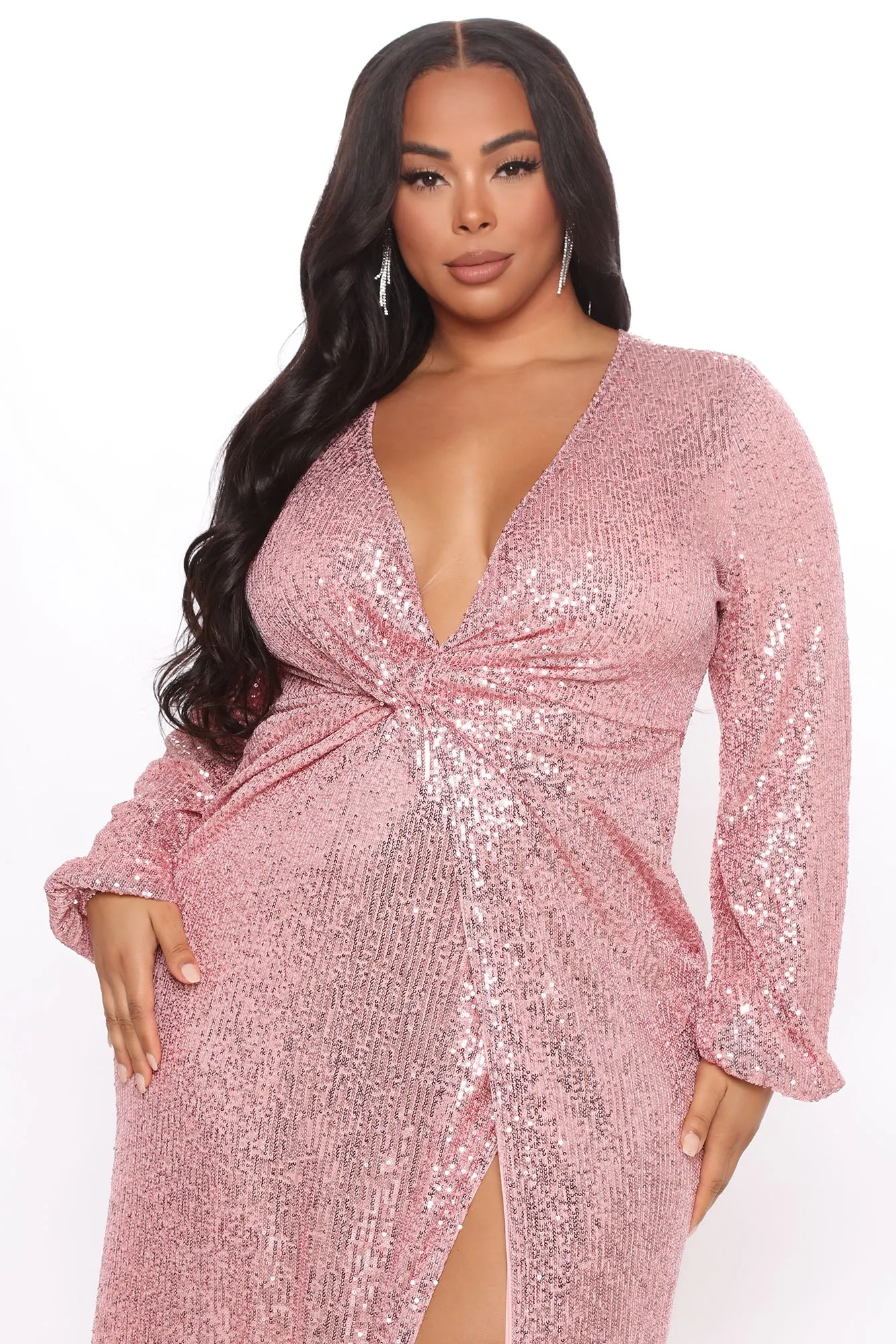 Betting On You Sequin Maxi Dress - Pink