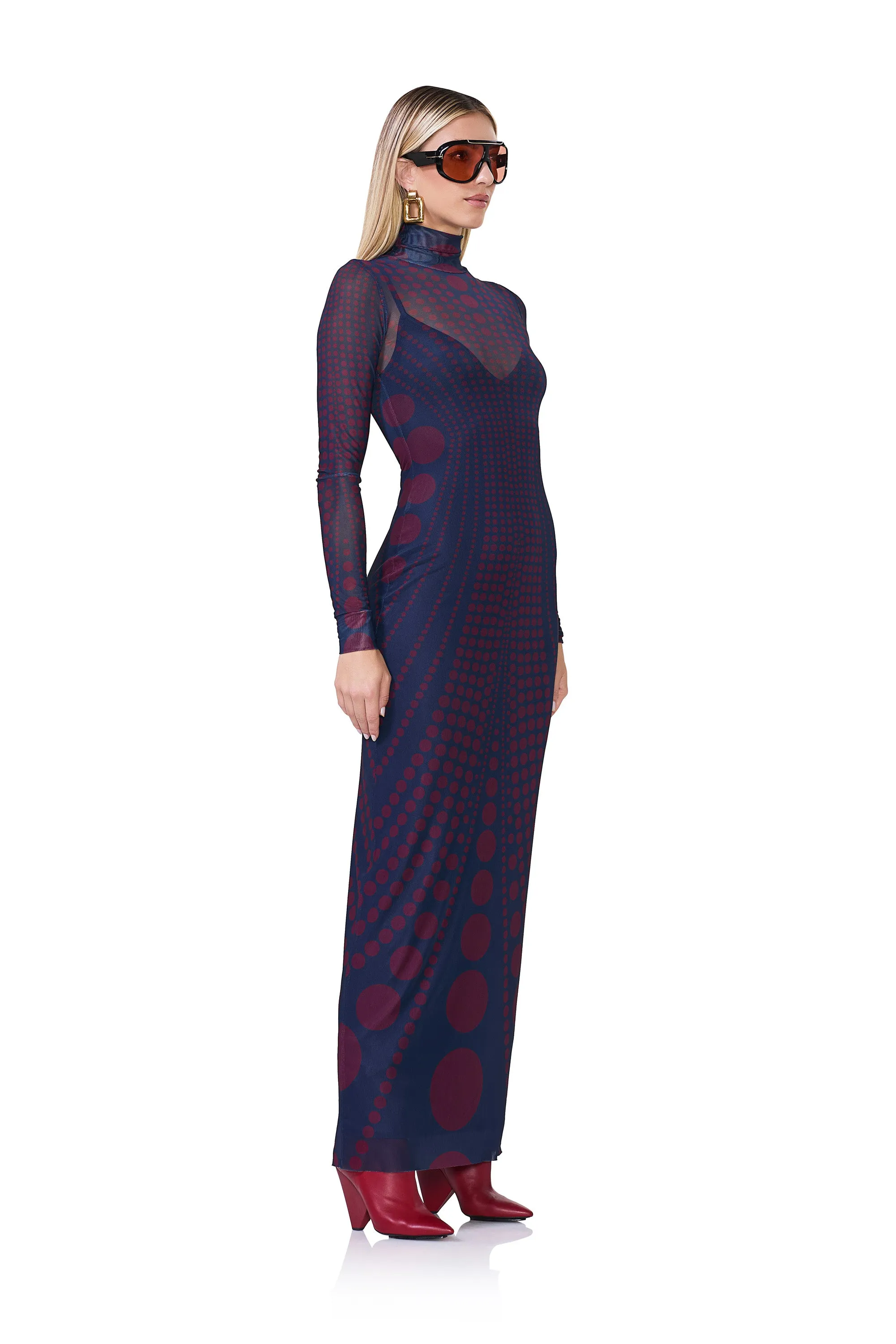 Billie Dress - Navy Illusion