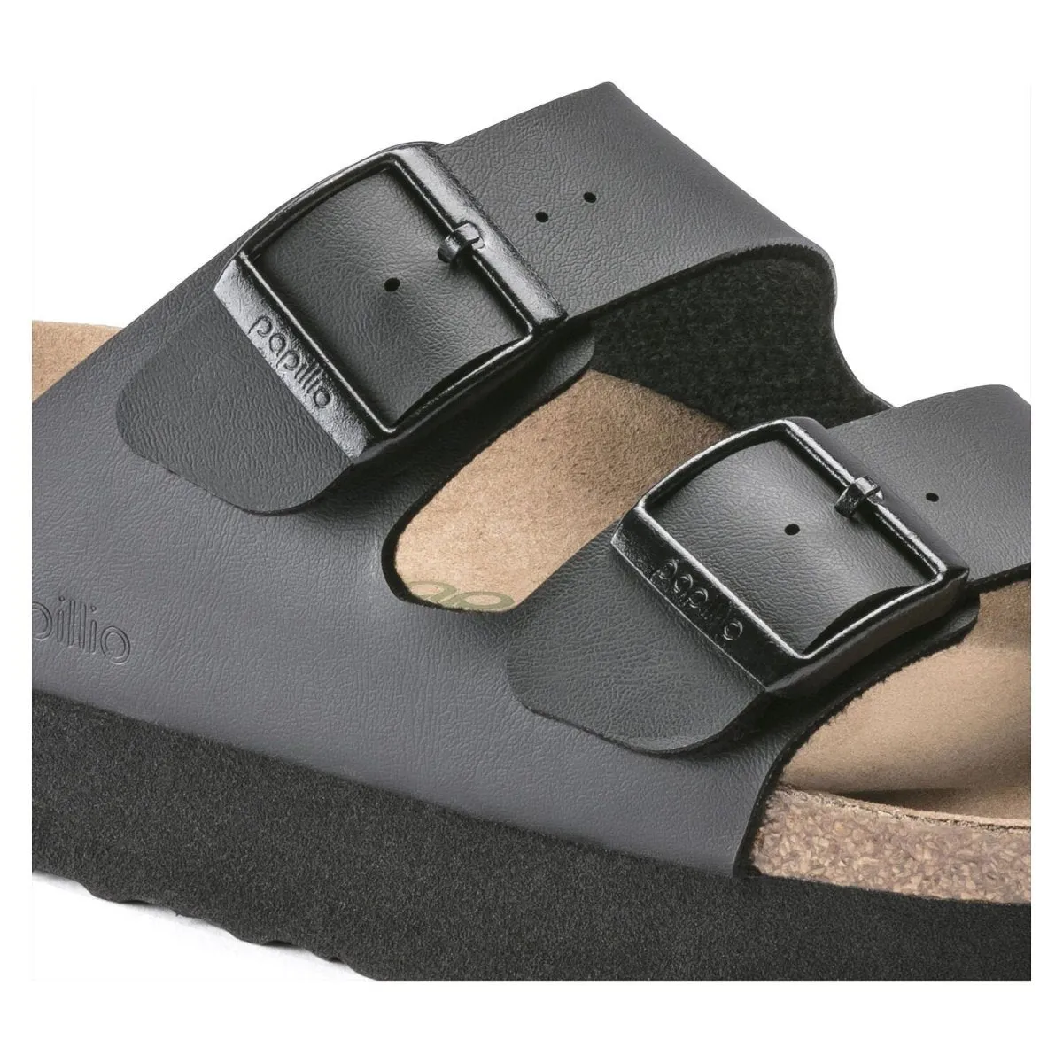 Birkenstock Women's Arizona Platform Vegan Birko-Flor Black