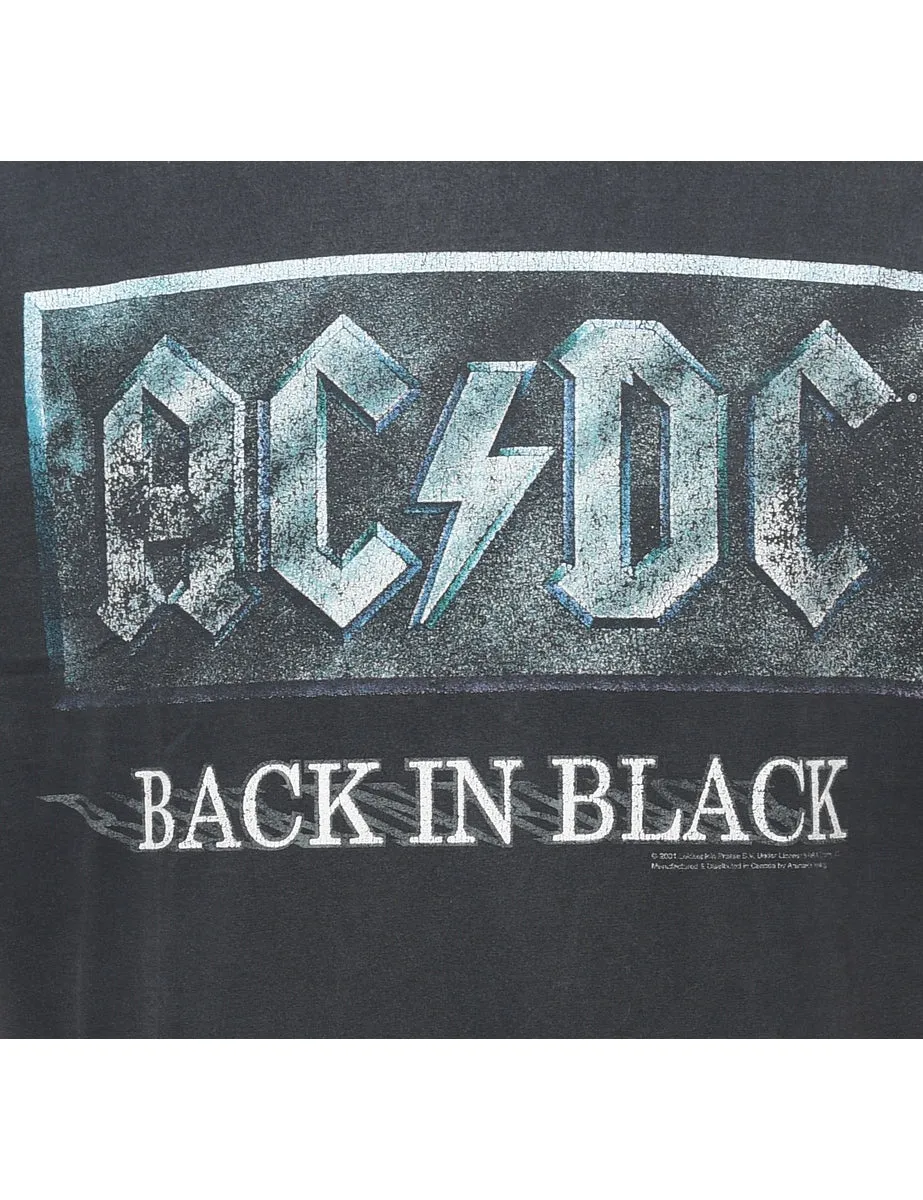 Black AC/DC Band T-shirt - XL