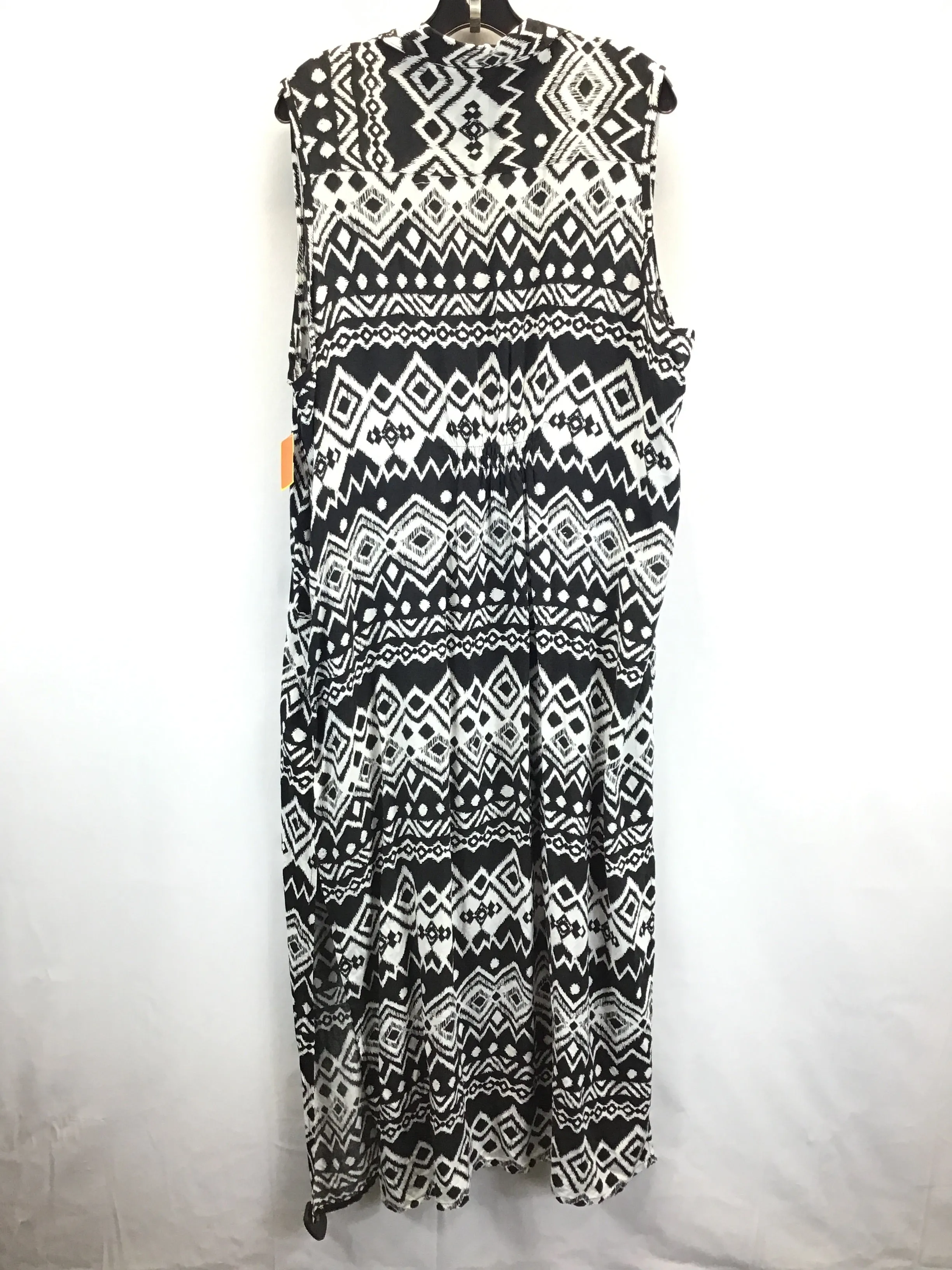 Black & White Dress Casual Maxi Clothes Mentor, Size 3x