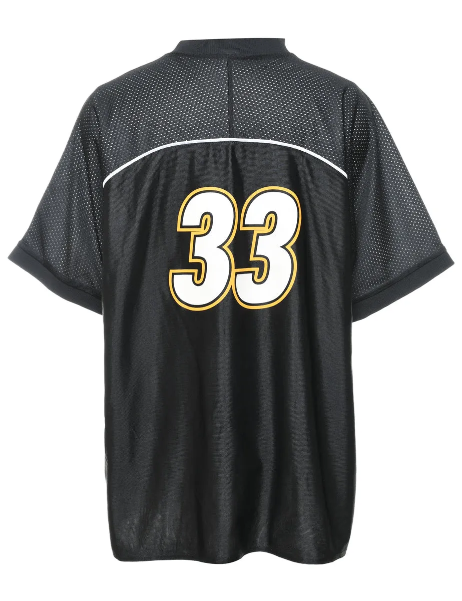 Black & Yellow Nylon Upward33 Sports Top - L