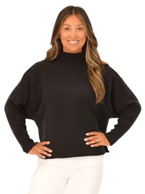 Black Mock Neck Sweater